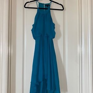 Turquoise high low dress